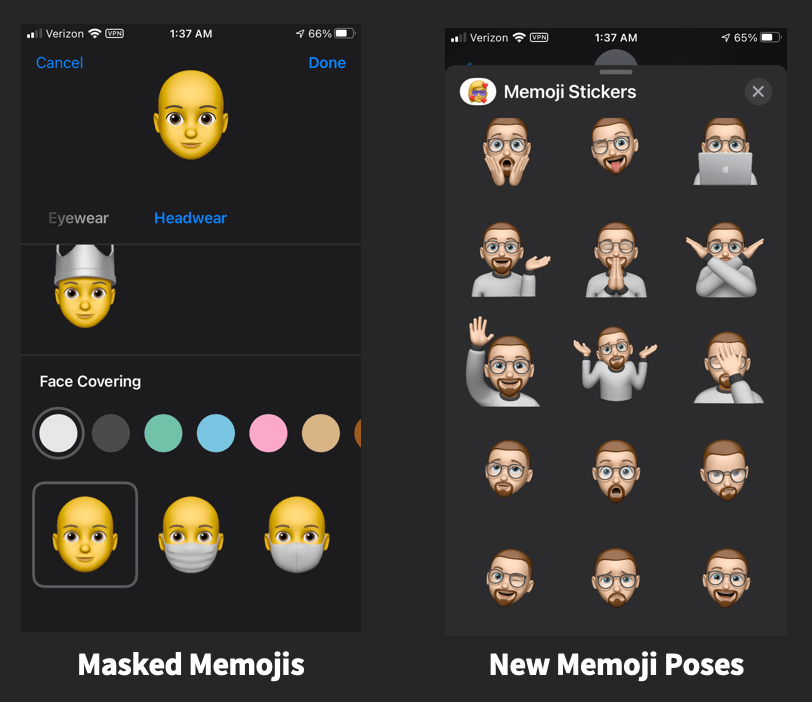 iOS 14 Memojis (10.18.20)